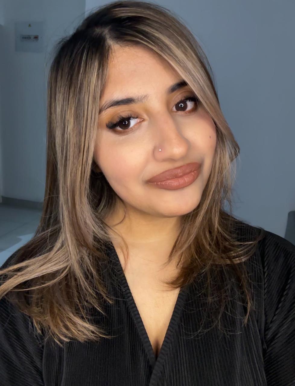 Professional makeup artist working